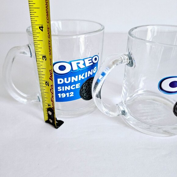 Vtg Oreo Dunking Glass Mug Set Of 2 Collectible 12 Oz By Frankford Candy~F187.2 - Picture 7 of 8